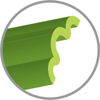 Hình dáng sợi cỏ nhân tạo, hình chữ W