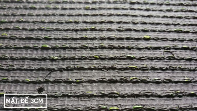 Mặt đế thảm cỏ nhân tạo sân vườn 3cm