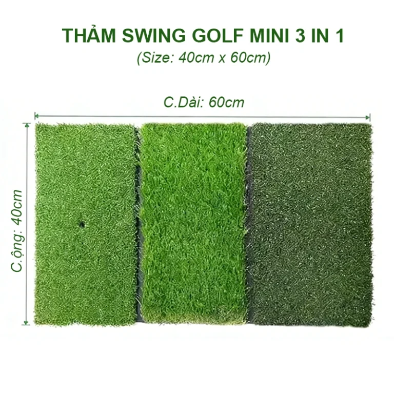 Kích thước Thảm Swing Golf Mini 3 in 1 tập golf tại nhà