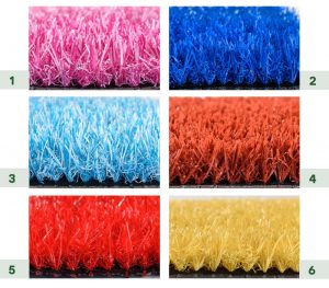 cỏ nhân tạo 7 màu cầu vòng, màu xanh, đỏ, tím vàng, cam