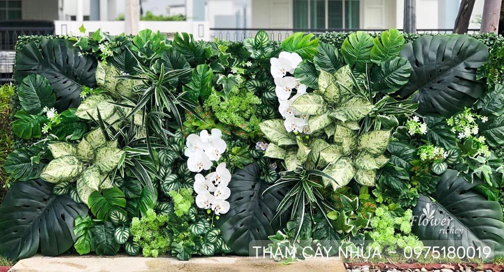 Thảm cây nhựa trang trí tường
