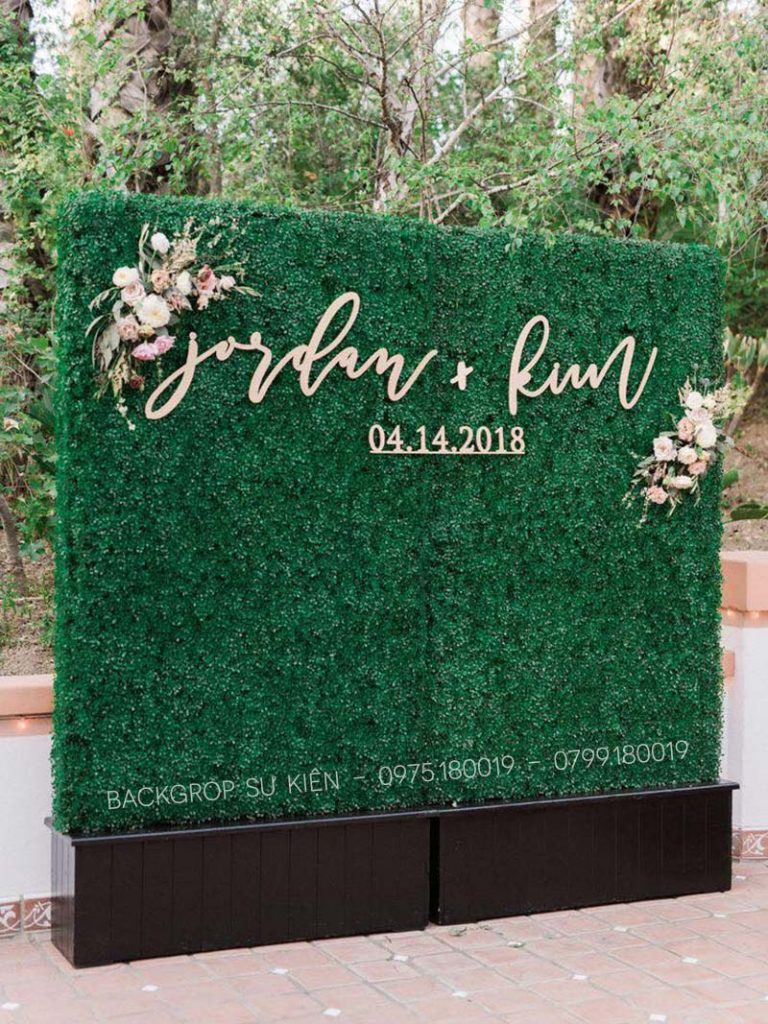 Cỏ nhân tạo trang trí tường Background