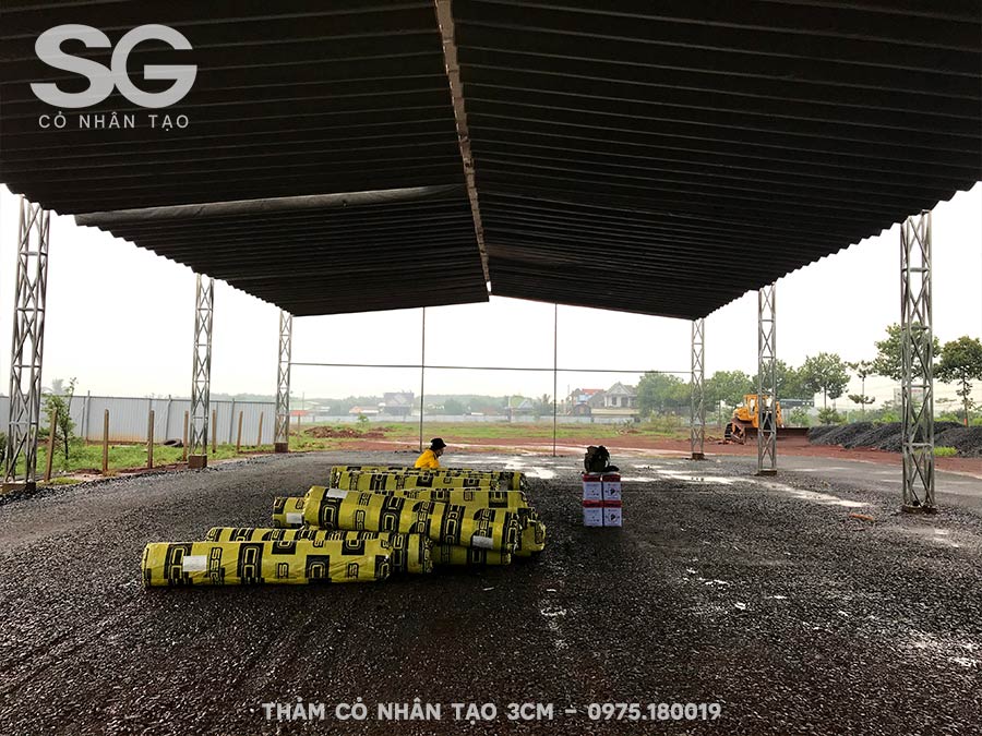 Thi công thảm cỏ nhân tạo 3cm