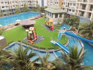 thảm cỏ nhân tạo trải công viên