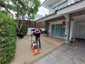 Làm nền công trình cỏ nhân tạo sân vườn quận 8