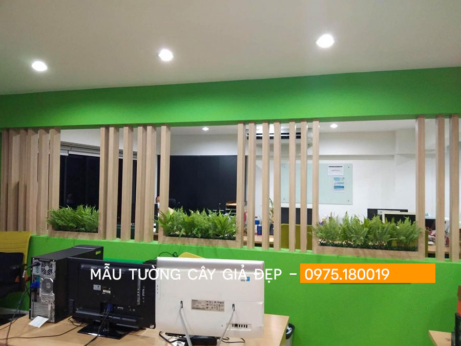 50+ Mẫu tường cây giả trang trí văn phòng làm việc 5 Bồn cây giả trang trí văn phòng