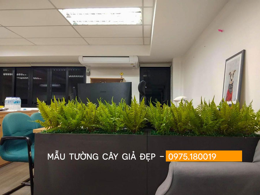 50+ Mẫu tường cây giả trang trí văn phòng làm việc 6 Bồn cây giả trang trí văn phòng
