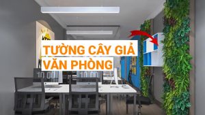 Tường cây giả trang trí văn phòng