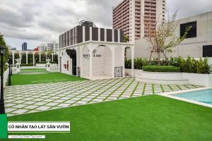 Cỏ nhân tạo lát sân vườn đẹp