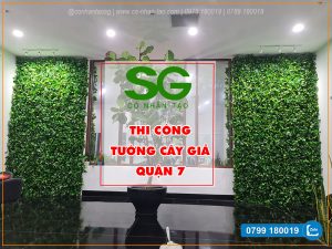 Tường cây giả quận 7