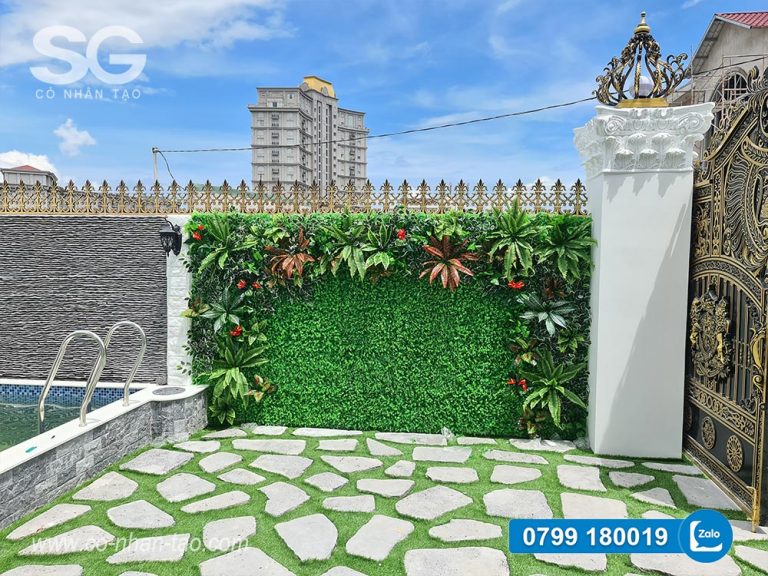 Thi công cỏ nhân tạo - tường cây giả Vũng Tàu