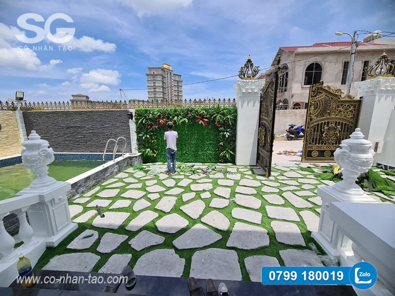 Thi công cỏ nhân tạo - tường cây giả Vũng Tàu