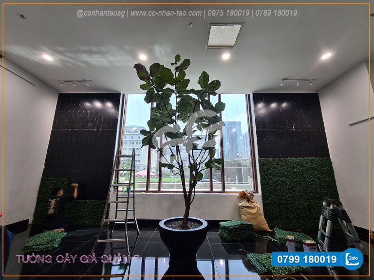 Tường cây giả quận 7