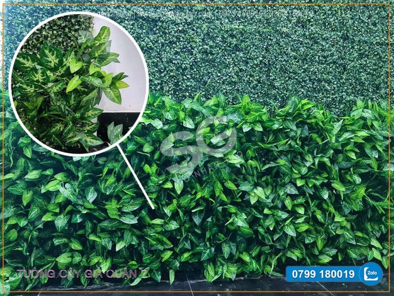 Tường cây giả quận 7