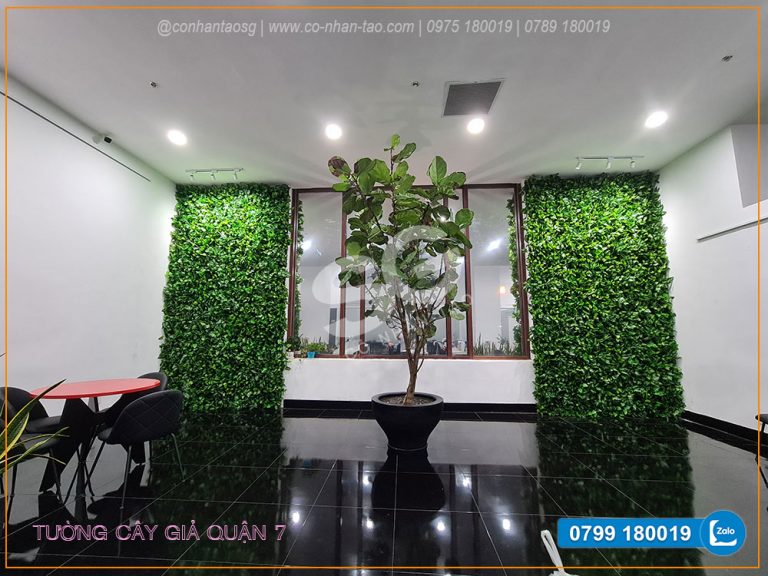 Tường cây giả quận 7