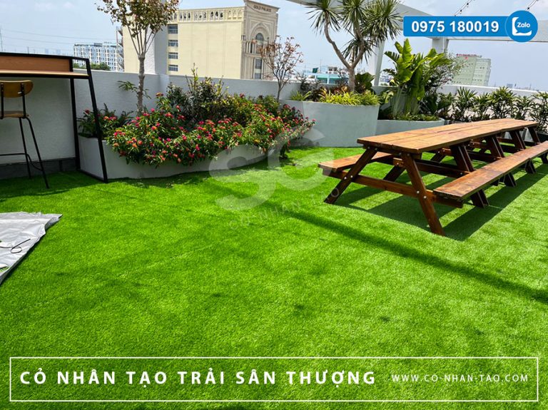 Cỏ nhân tạo trải sân thượng