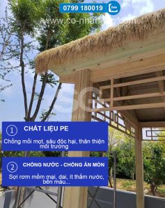 Rơm nhân tạo - Mái tranh nhân tạo