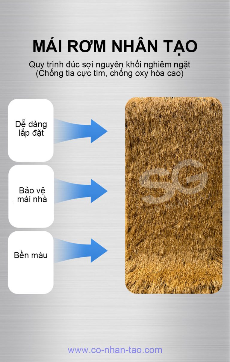 Rơm nhân tạo - Mái tranh nhân tạo