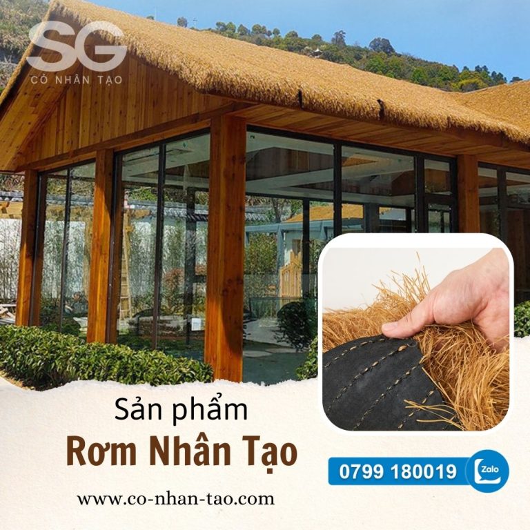 Rơm nhân tạo - Mái tranh nhân tạo