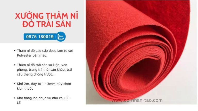 Thảm nỉ đỏ HCM giá rẻ