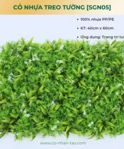 Tấm cỏ nhựa treo tường - Phát tài nở hoa