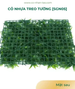 Mặt sau tấm cỏ nhựa phát tài nở hoa