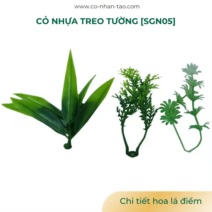 Tấm cỏ nhựa treo tường - Phát tài nở hoa