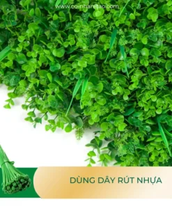 Tấm cỏ nhựa dán tường - Mắt trâu may mắn