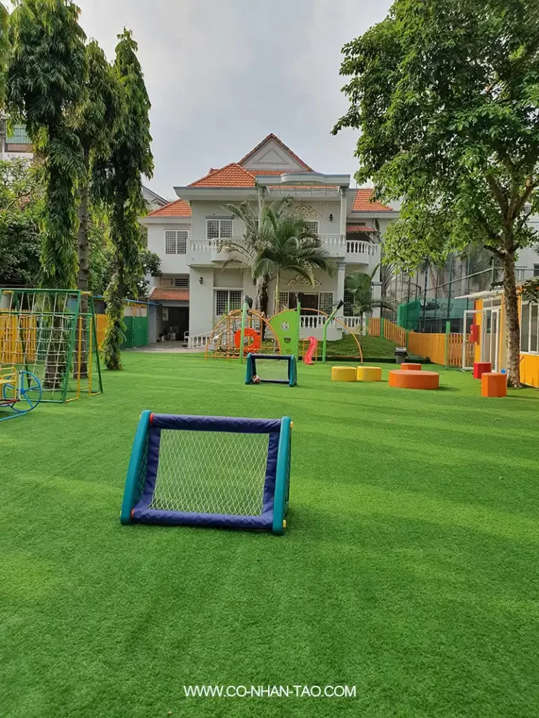 Cỏ nhân tạo trải trường mầm non wisdomland- Gò Vấp