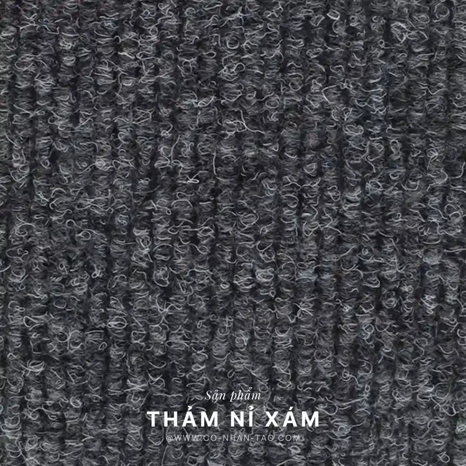 Mặt trên của thảm xám