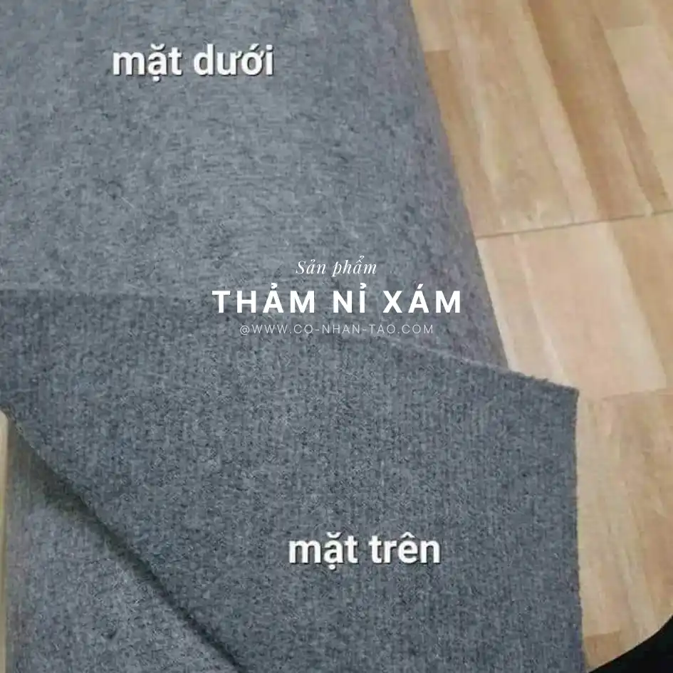 Mặt trên và dưới của thảm nỉ trải sàn