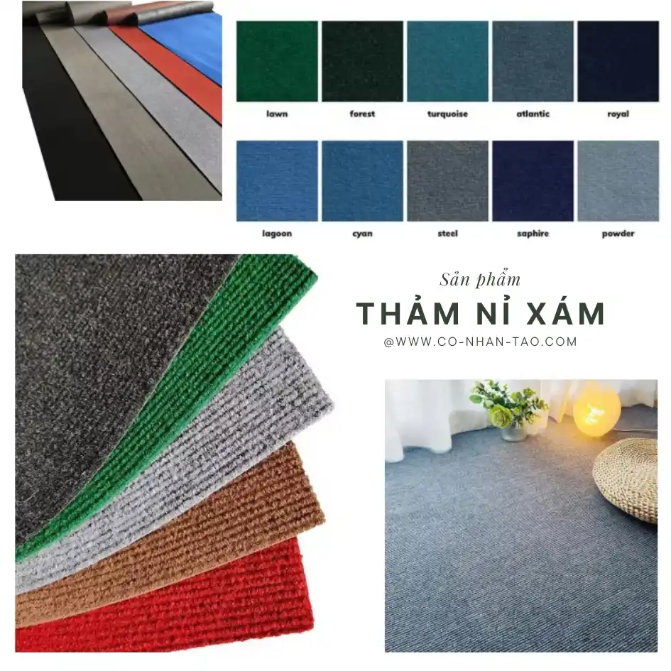 Màu sắc phổ biến của thảm nỉ