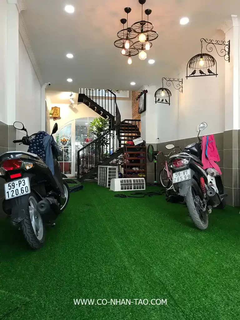 Thi công cỏ nhân tạo trải sàn nhà ở Quận 1