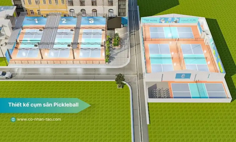 Thiết kế sân chơi Pickleball