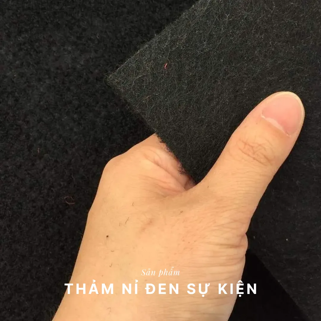 Thảm nỉ màu đen