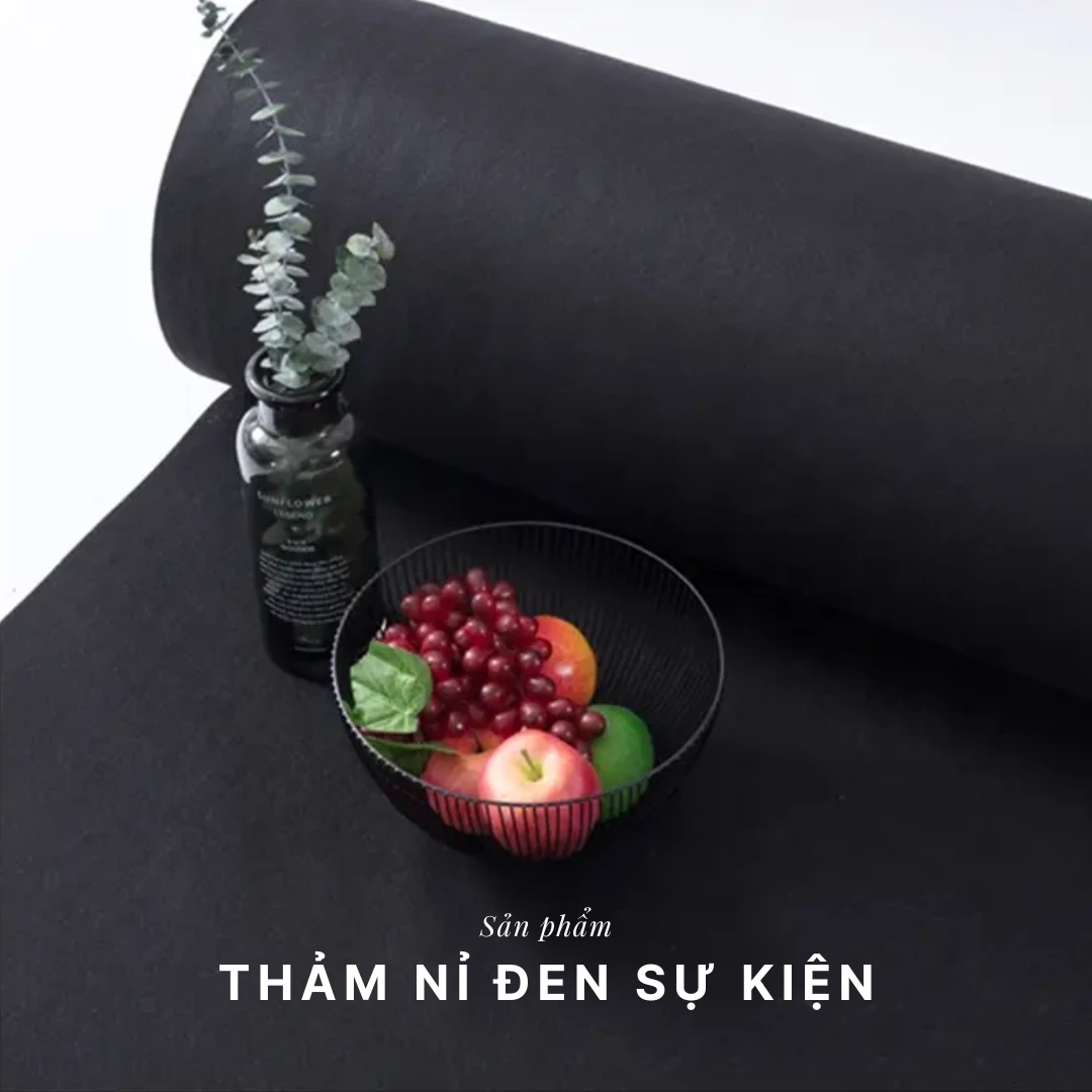 Thảm nỉ đen làm nền chụp hình sản phẩm