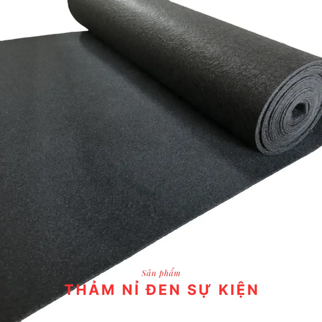 Thảm nỉ đen trải sàn