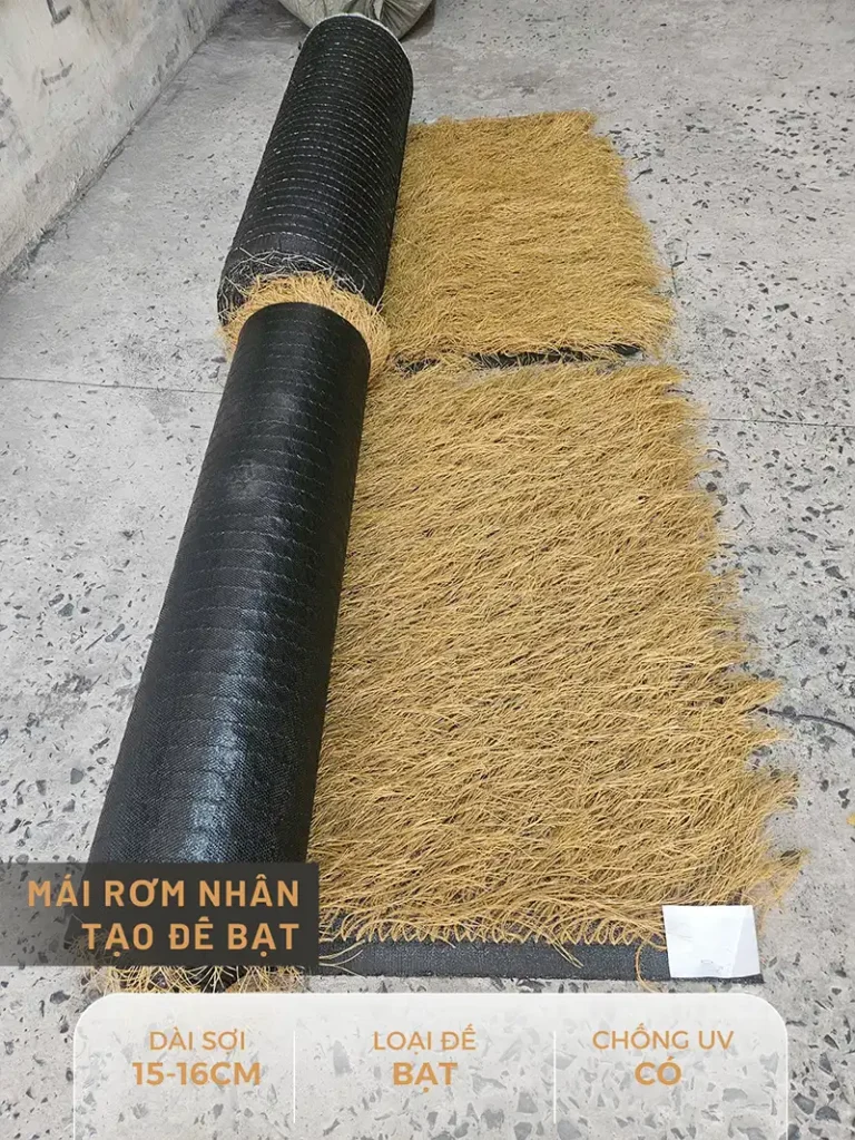 Mái rơm nhân tạo đế bạt