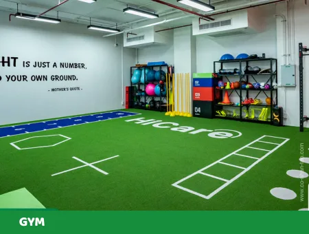 Cỏ nhân tạo trải phòng gym