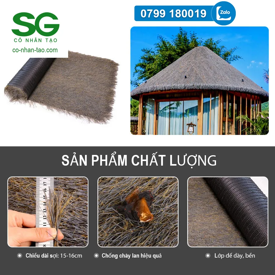 Rơm nhân tạo màu xám
