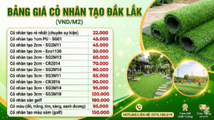 Cỏ nhân tạo Đắk Lắk