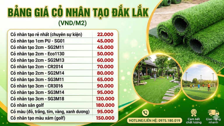 Cỏ nhân tạo Đắk Lắk