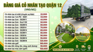 Cỏ nhân tạo Quận 12