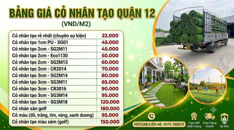 Cỏ nhân tạo Quận 12