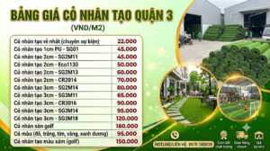 Cỏ nhân tạo Quận 3
