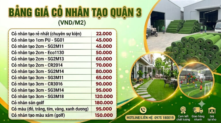 Cỏ nhân tạo Quận 3