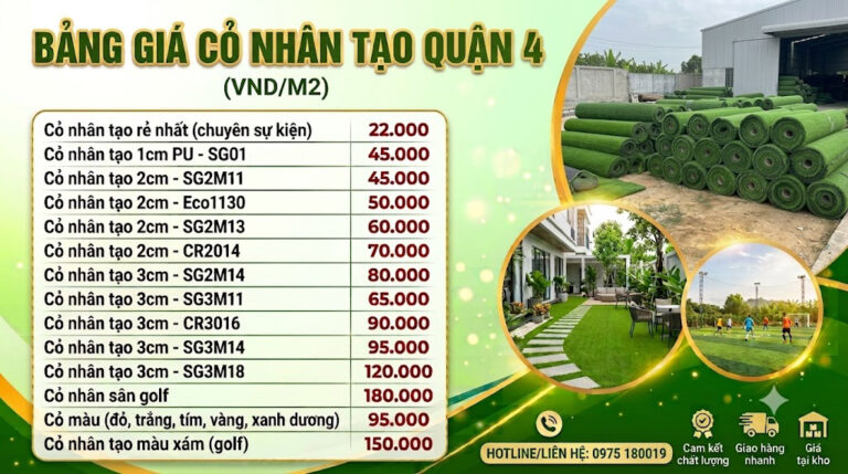 Cỏ nhân tạo Quận 4