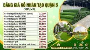 Cỏ nhân tạo Quận 5