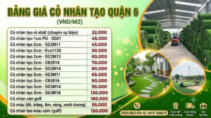 Cỏ nhân tạo Quận 6