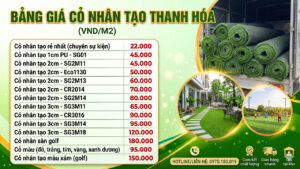 Cỏ nhân tạo Thanh Hóa